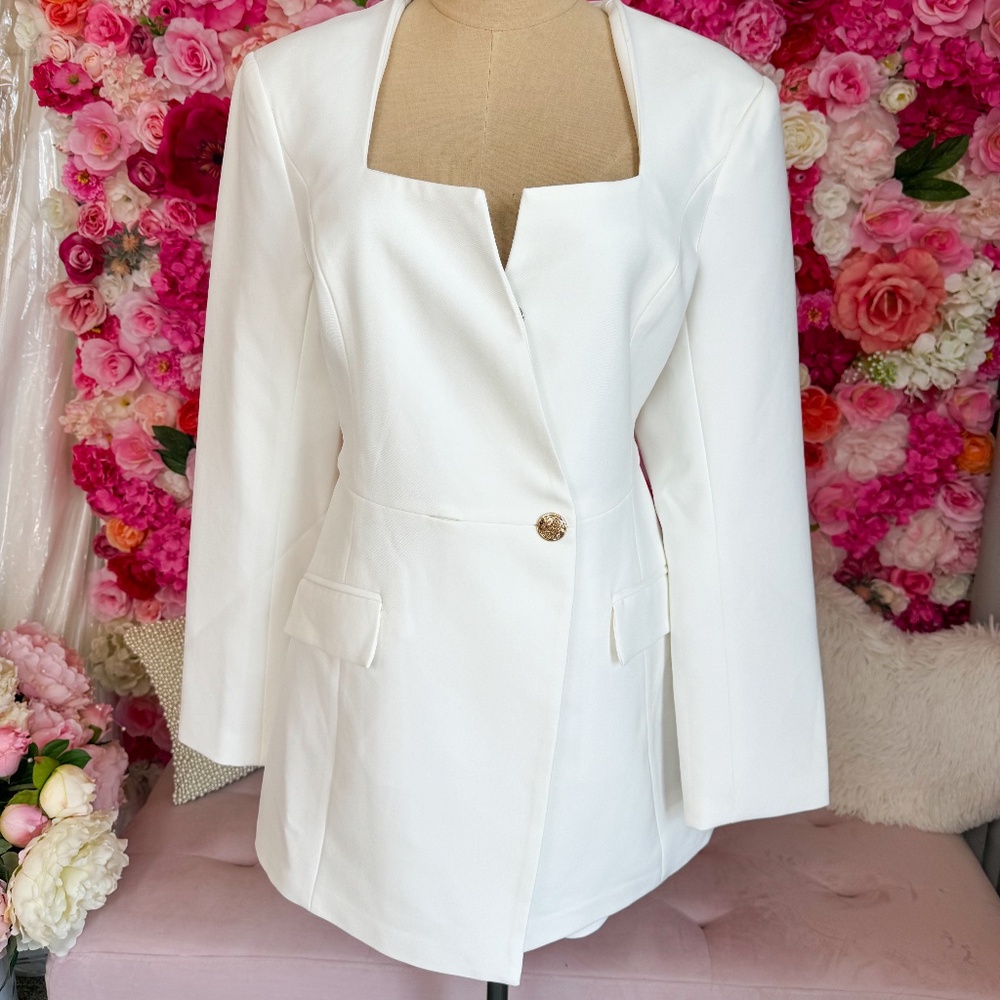 Endless Rose | White Suit Romper